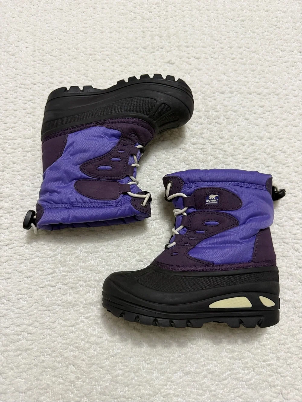 Sorel Storm Racer Waterproof Snow Boots Purple Black Kid’s Size 11